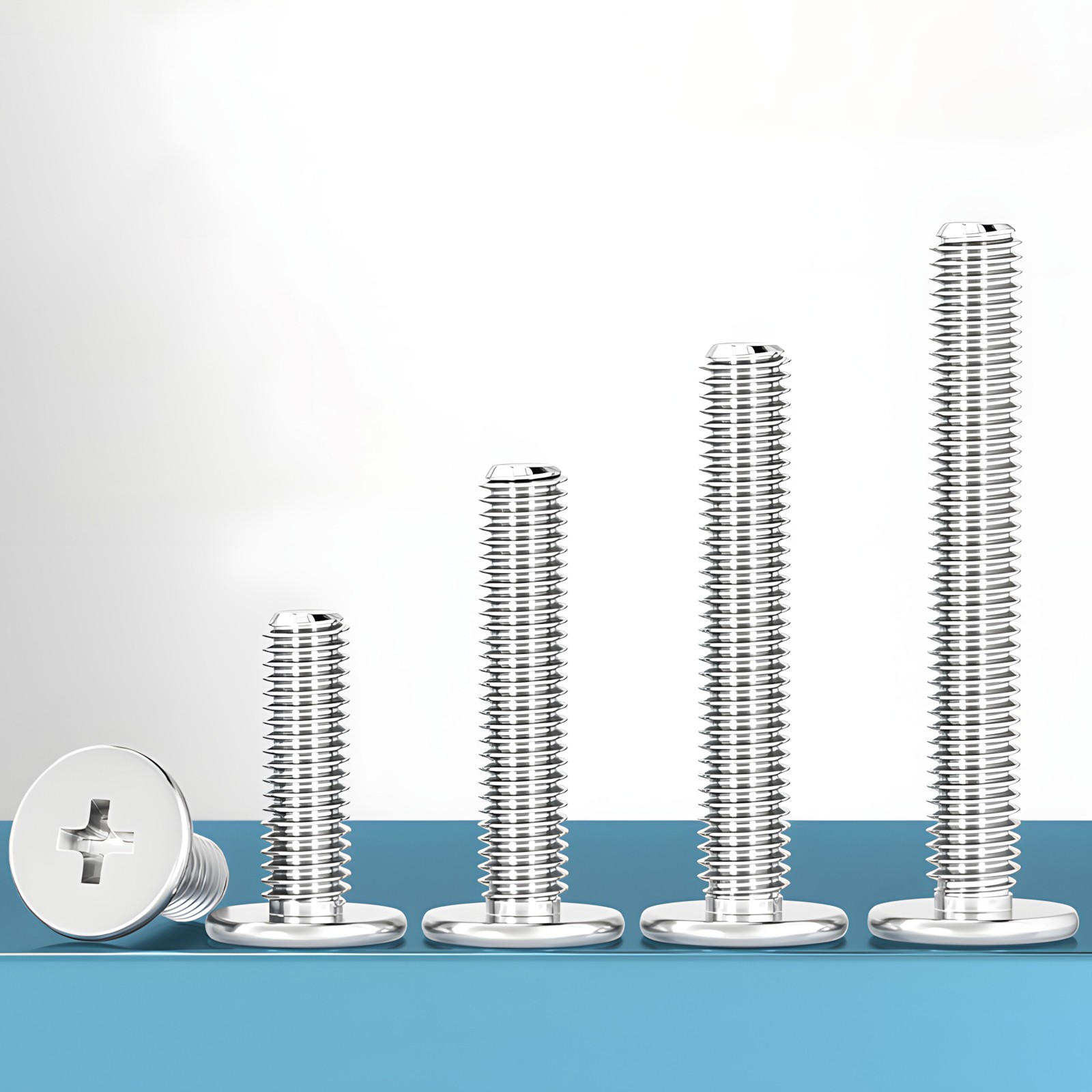 M0.8-M2.5 304 Stainless Steel CM Phillips Ultra Thin Flat Wafer Head Screw Bolt