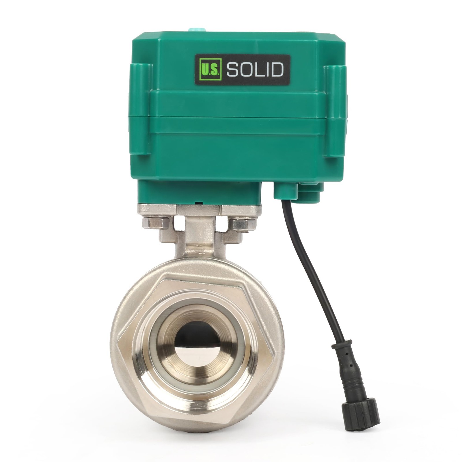 U. S. Solid Wifi Smart Motorized Ball Valve 1 1/2 in SS US Plug Manual Switch