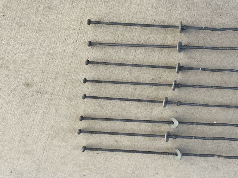 Sandbaggy 8″ x 4 ¾» Standard Snap Ties With 1″ Steel Washers (Short End)