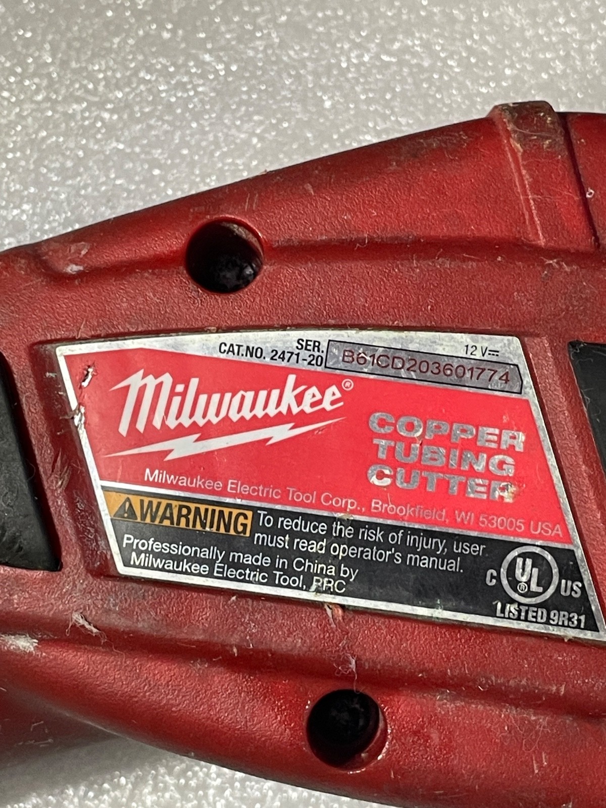2X Milwaukee 2471-20 M12 Cordless Copper Tubing Cutter (Tool Only)- NOT TESTED