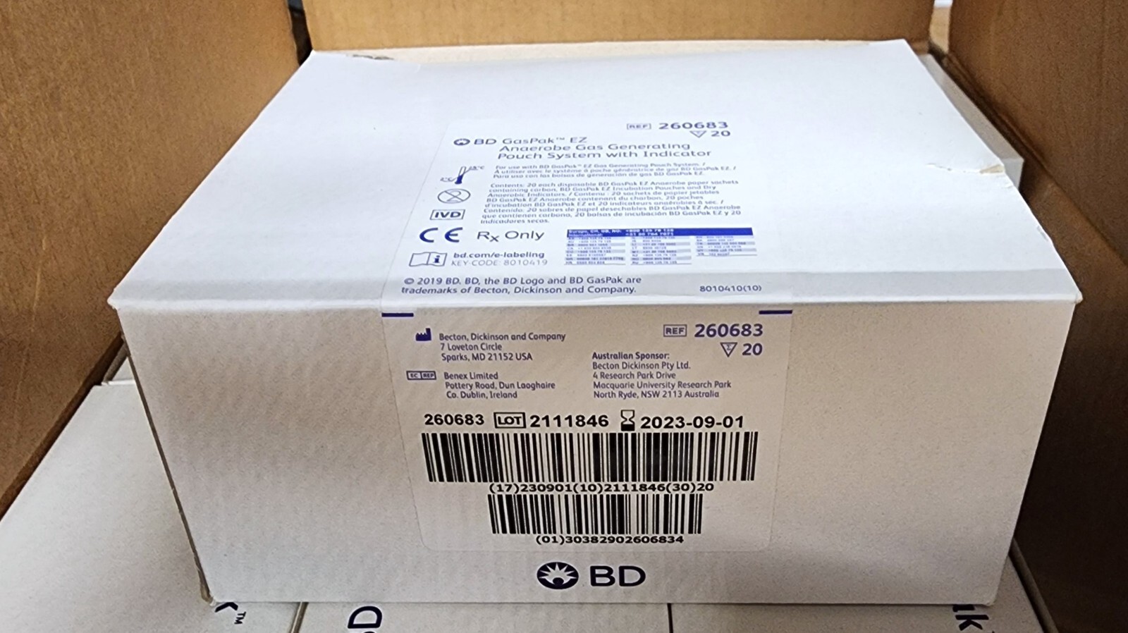 BD GasPak EZ Anaerobe Gas Generating Pouch Systems w/ Indicator 260683
