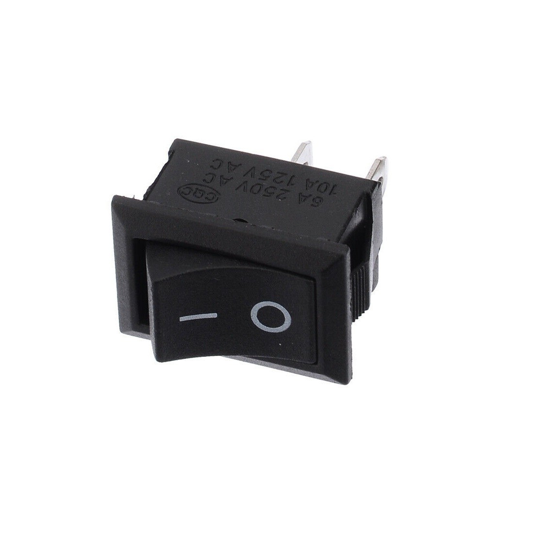 1/2″ x 3/4″ SPST On/Off Black Rocker Switch Rectangular DC 12V/5A 10A/125V AC