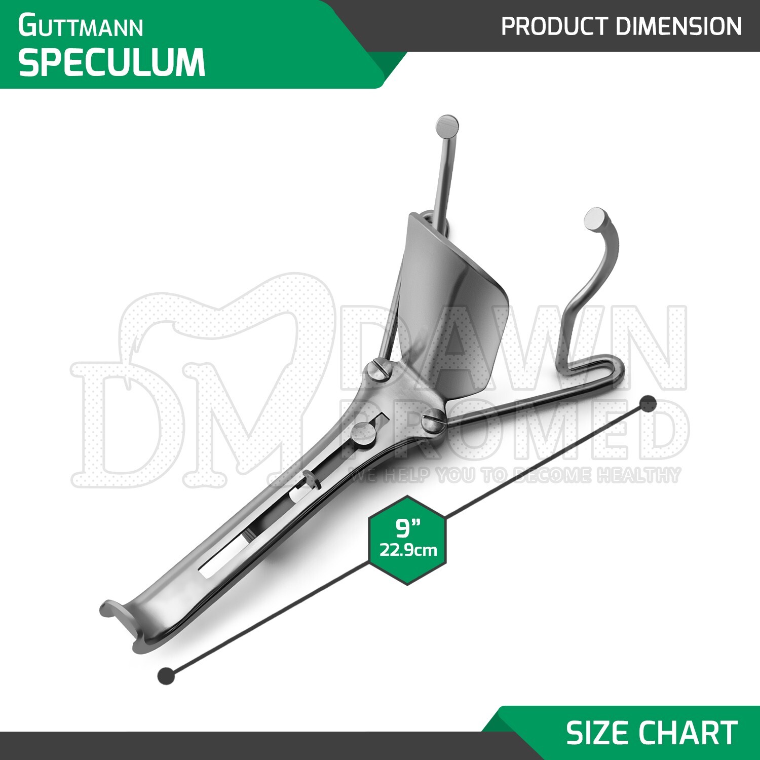 Guttmann Vaginal Speculum 9″ Self Retaining Surgical OB/Gynecology Inst German G