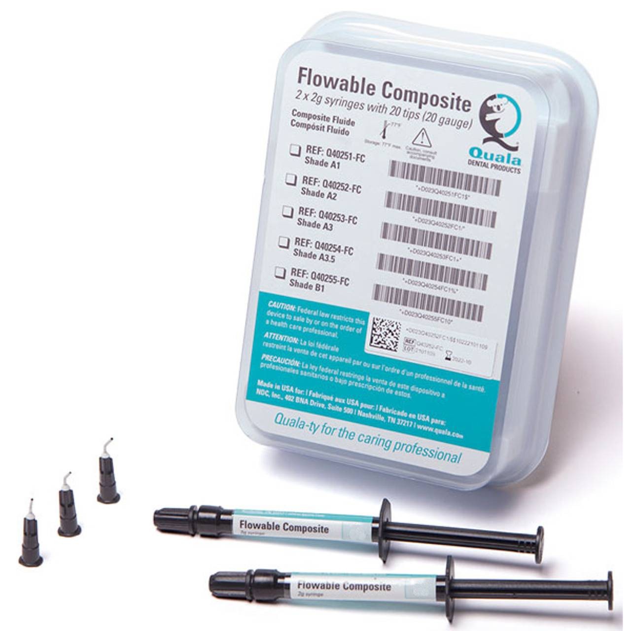 Quala Q40253 Flowable Dental Composite Syringes A3 2/Pk 2gm EXP Mar 2027