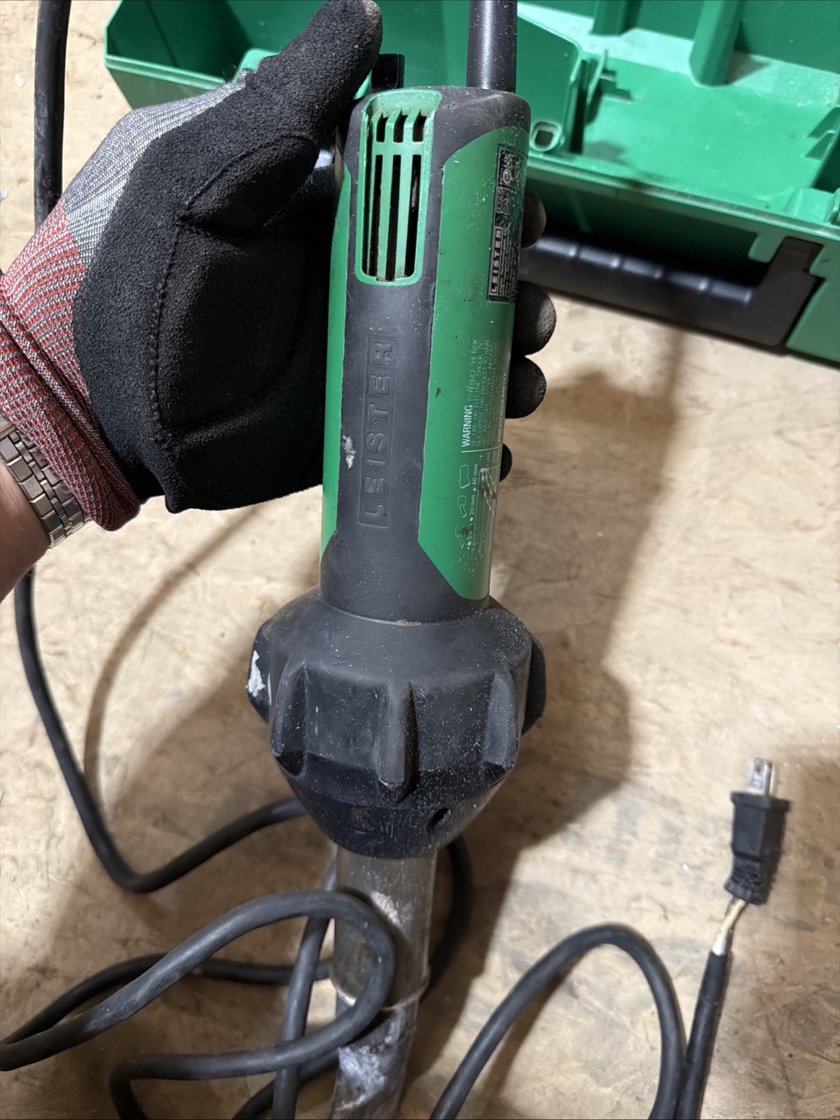 Leister Triac ST 141.228 Plastic Welder with Nozzle & Carrying Case