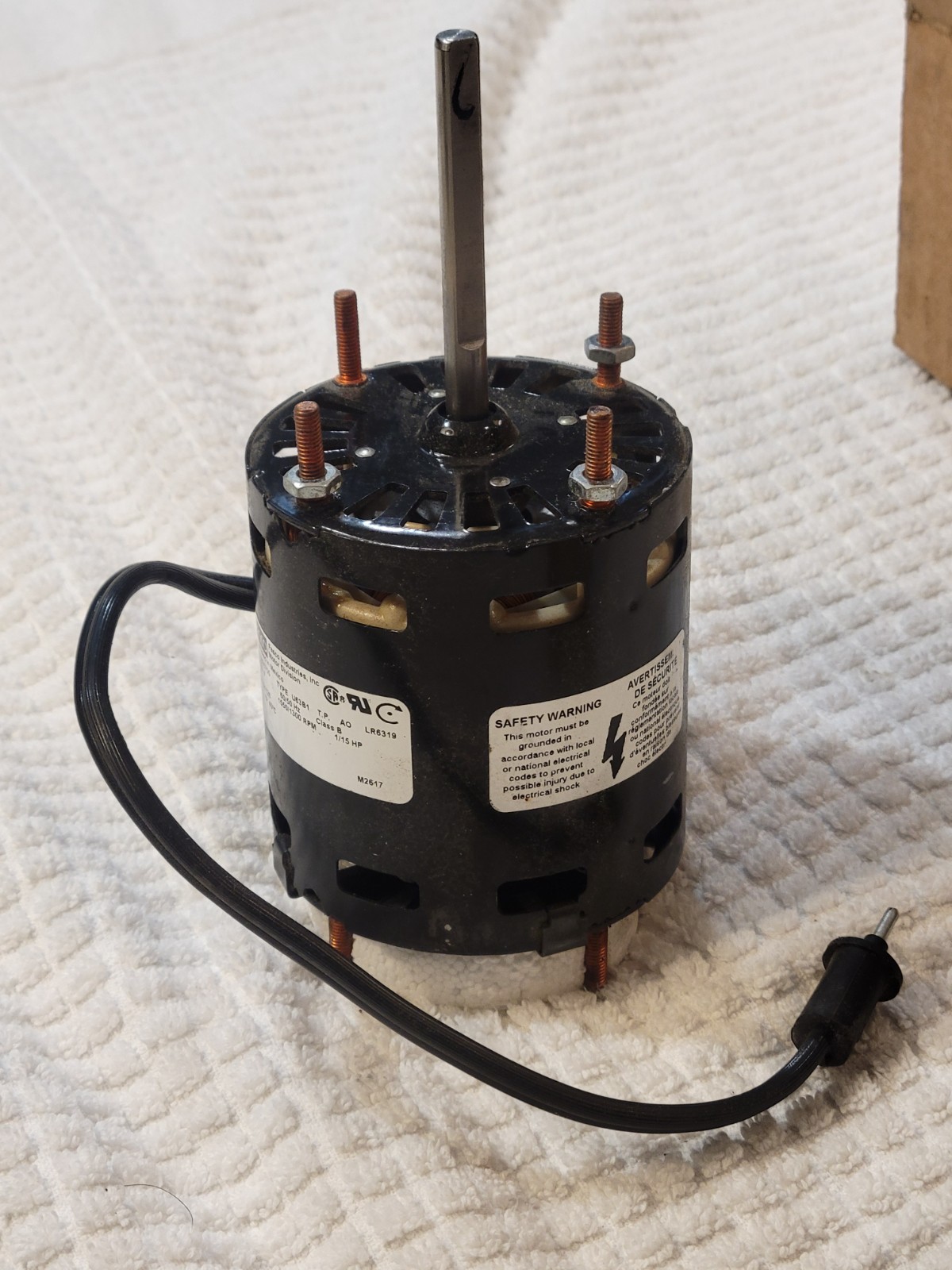 Fasco D1126 Motor New Open Box. S58-486 1/15HP 1550-1300RPM. Free Shipping