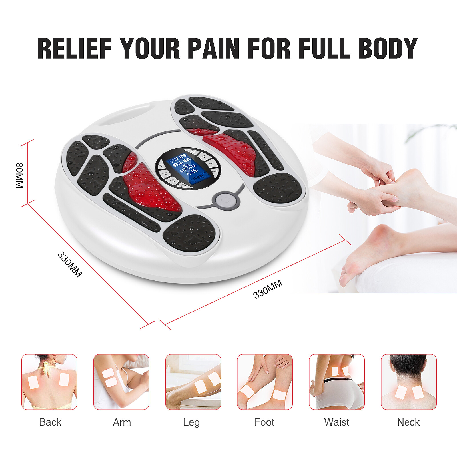 OSITO EMS TENS Foot Stimulator Circulation Massager for Neuropathy, Leg Booster