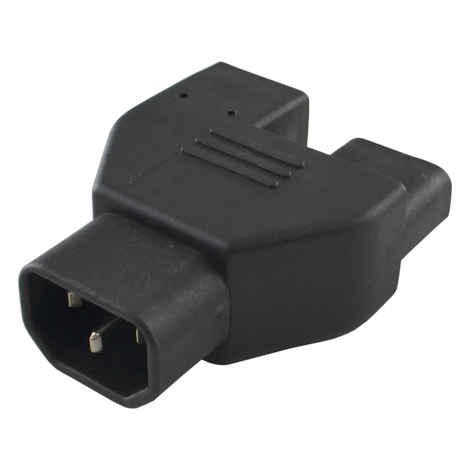Conntek 30103 Y Male Plug Adapter IEC C14 To IEC C13 and U.S. 3 Pin Female