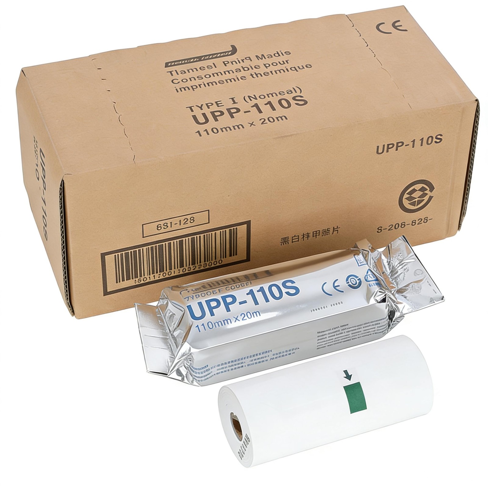 UPP-110S Type I Black and White Video Thermal Ultrasound Paper white