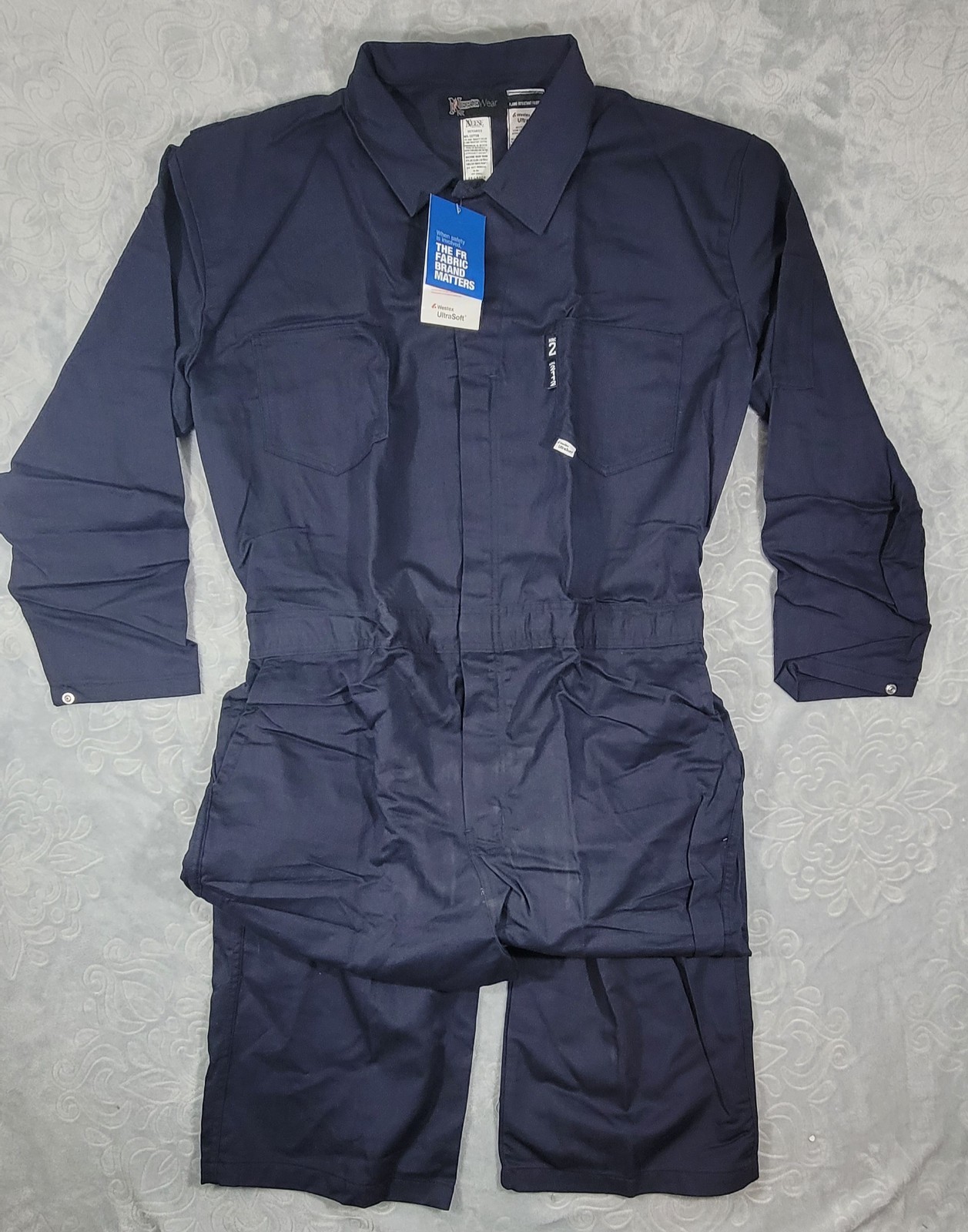 Neese VU7CANV2X Westex UltraSoft FR Men’s Coverall Navy Blue Size 2XL 50/52 Reg