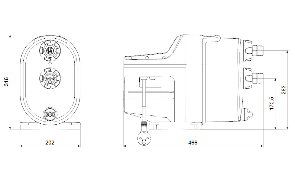 Grundfos SCALA1 3-45 230V Booster Pump (replaces MQ)