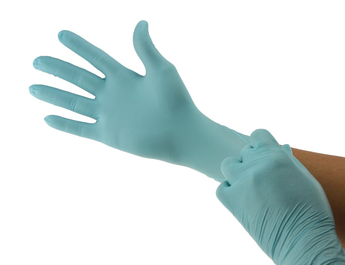 Cranberry Aqua Source Nitrile Exam Gloves, Pack of 200, Small, Aqua, Lanolin …