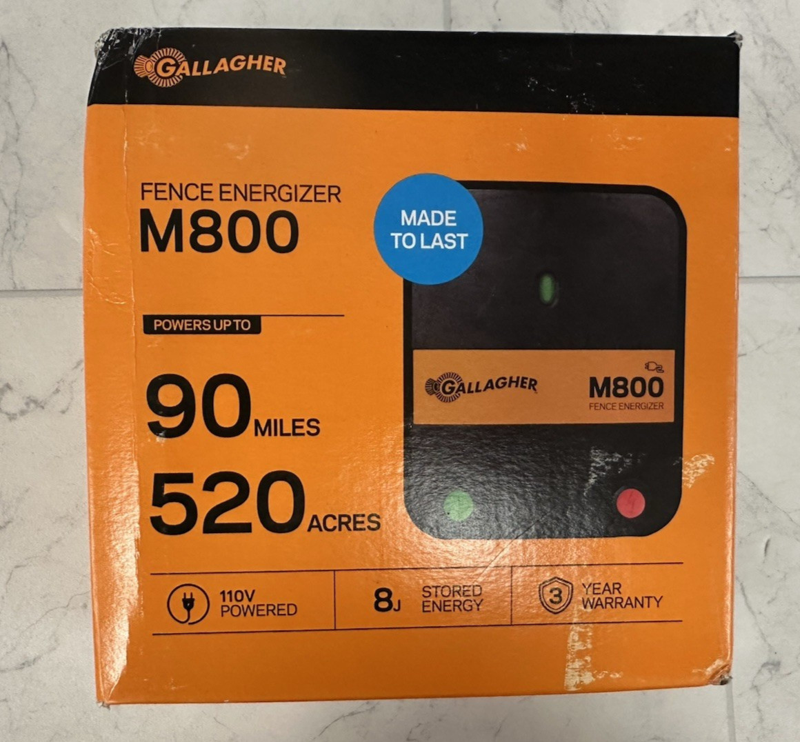GALLAGHER M800 ELECTRIC FENCE ENERGY NEW IN OPENED BOX