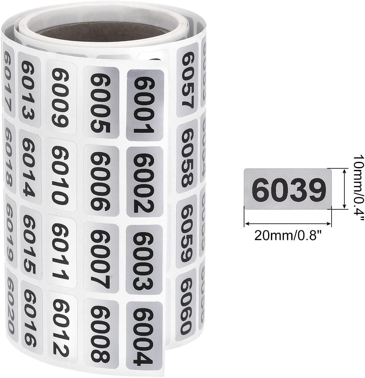 1-20000 Consecutive Number Label Stickers Inventory Control Adhesive Waterproof