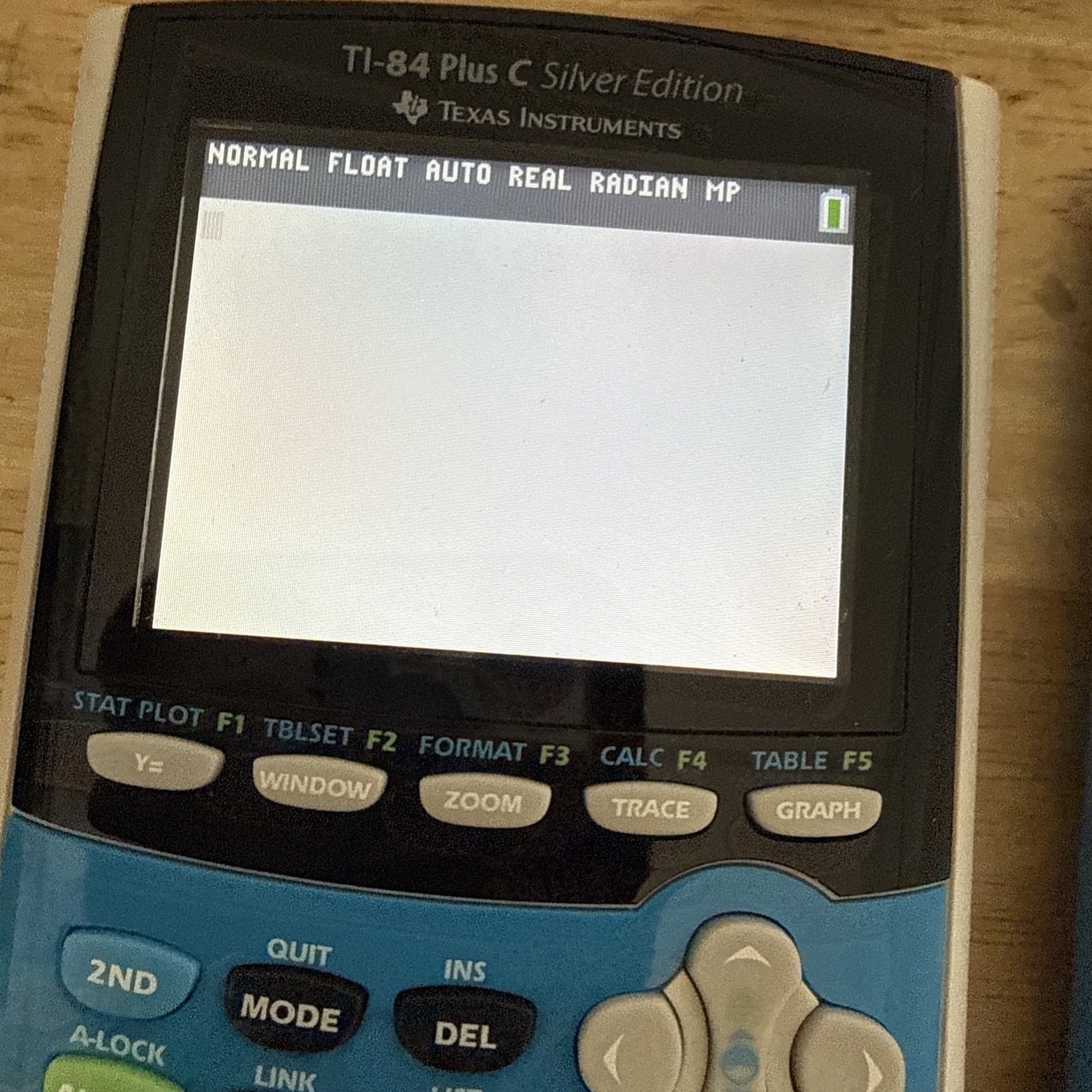 TI-84 Plus C Silver Edition Texas Instruments Calculator Blue With Cover Working