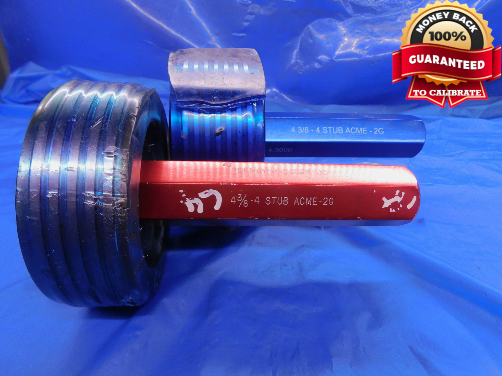 4 3/8 4 STUB ACME 2G THREAD PLUG GAGE 4.375 4.0 GO NO GO PD’S = 4.3000 & 4.3275