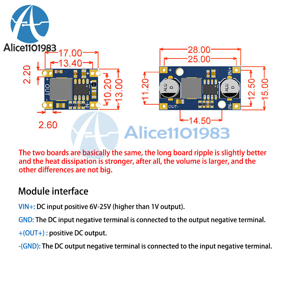 DC-DC 6V~30V to 5V 9V 12V Step-down Power Supply Module Mini Buck Module 3A