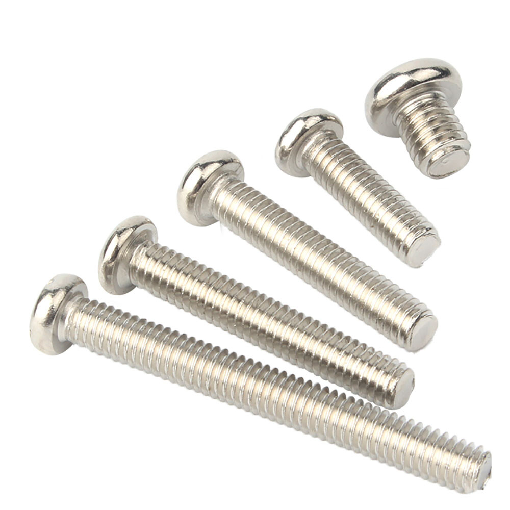 M1.2-M4 Phillips Pan Head Machine Screws Bolts Nickel Plated Steel DIN 7985