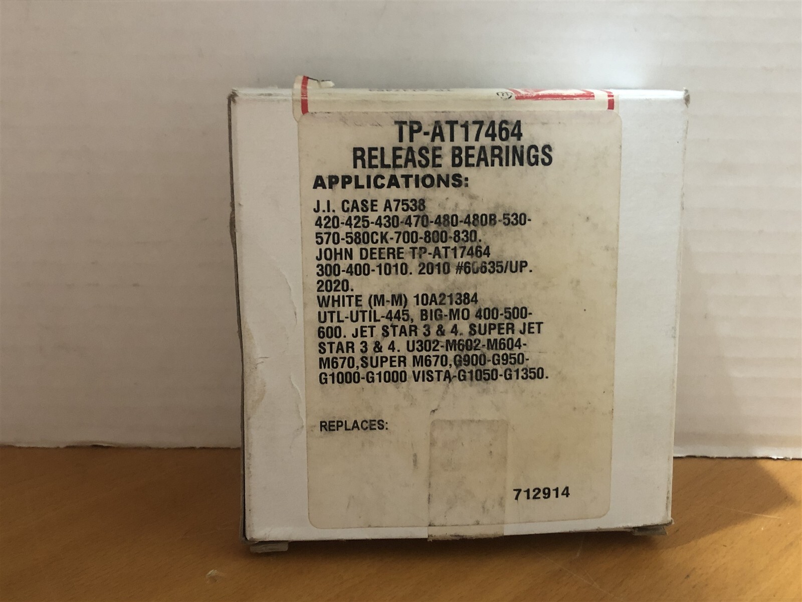 Tisco New Old Stock Part # AT17464 THROW OUT BEARING FITS JOHN DEERE
