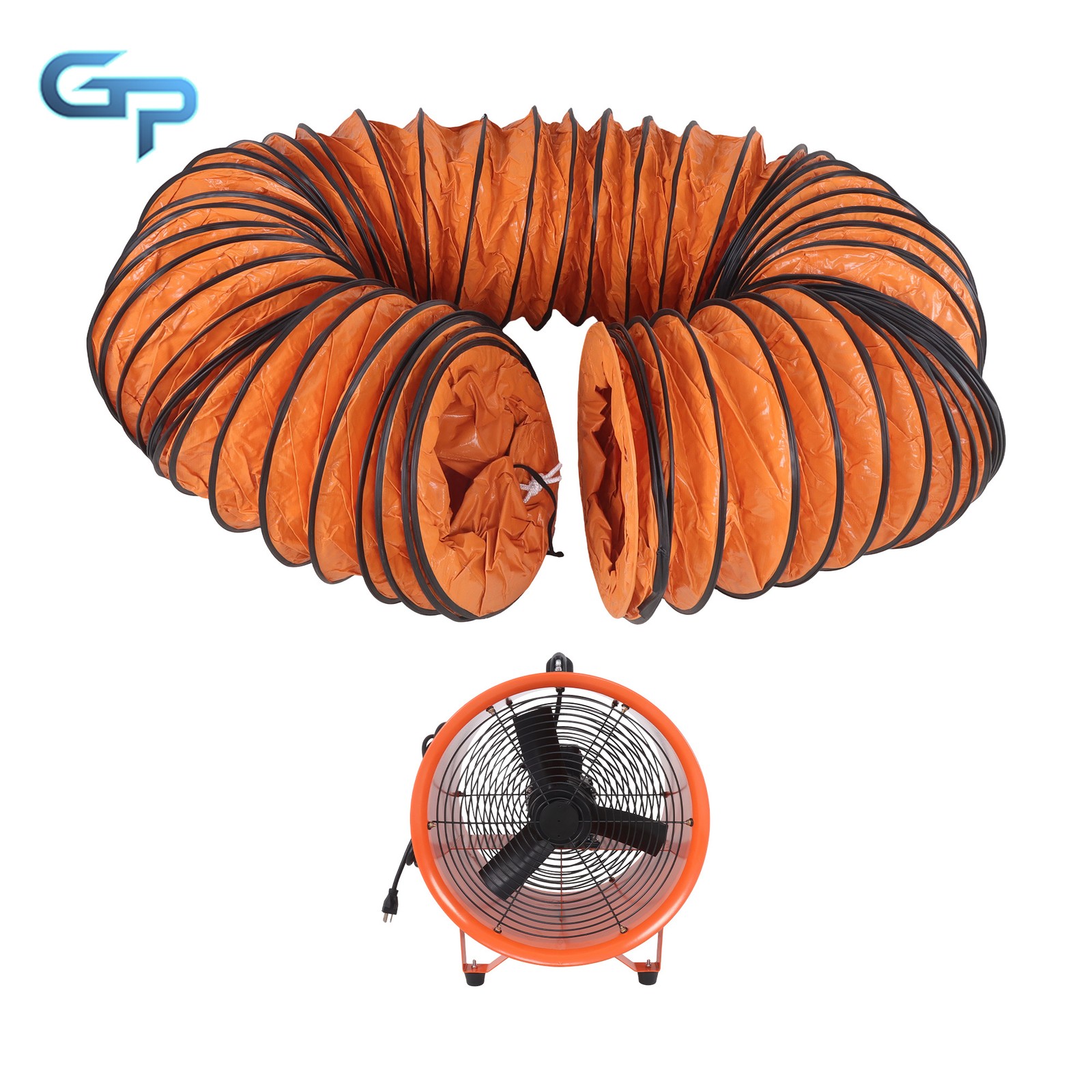 Air Mover Blower Fan 16 Inch 1125W 3000CFM 1450RPM with 33 FT Flexible Duct