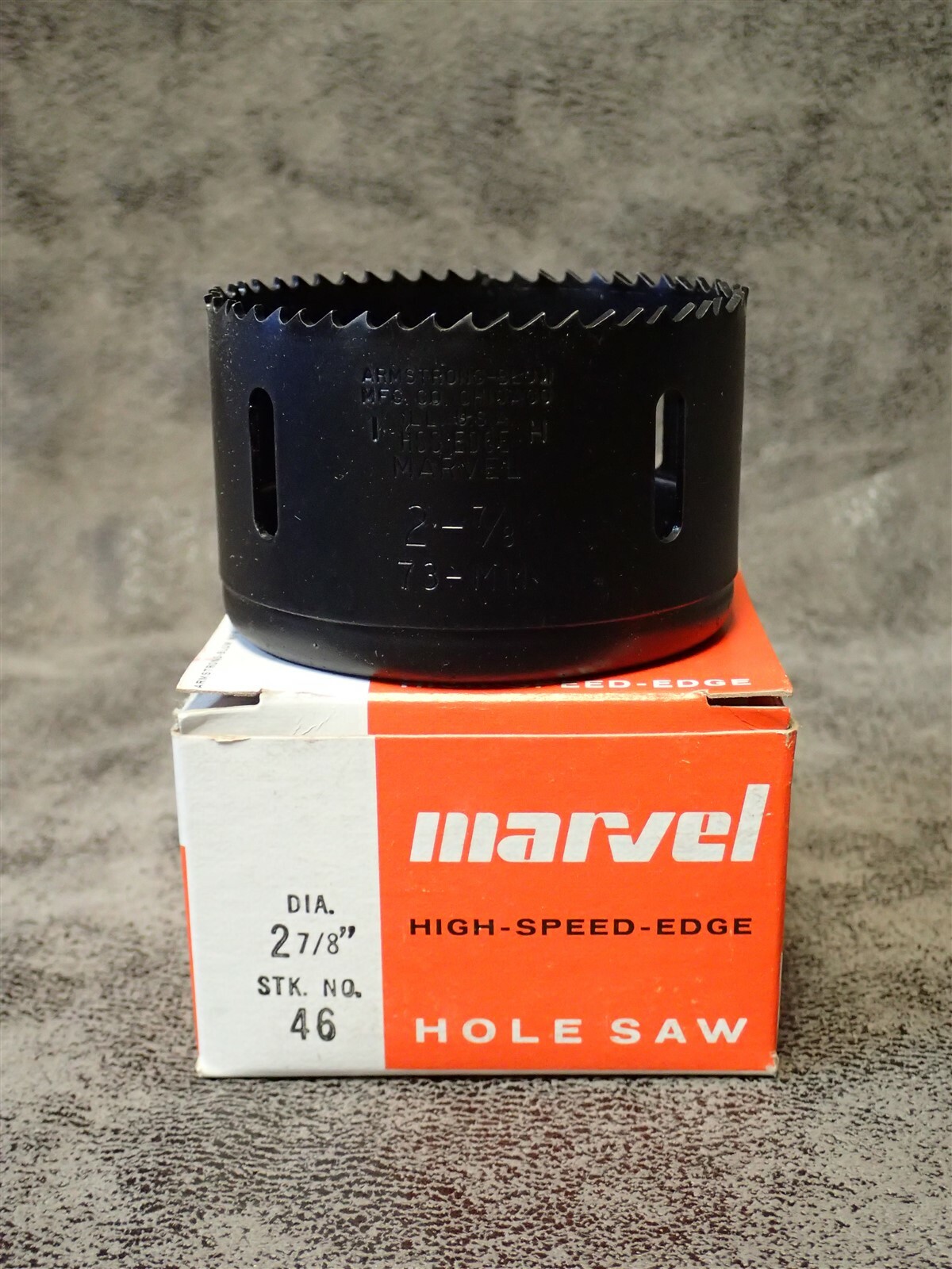#46 Marvel Armstrong Blum 2-7/8″ Hole Saw, 1-3/4″ Cutting Depth, HSS Tooth Edge