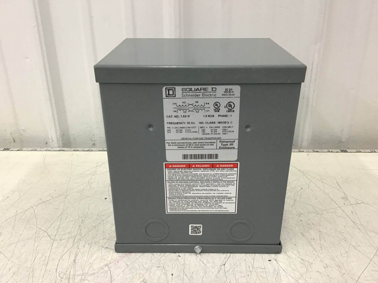 SQUARE D – 9070T100D1 Control Transformer 100VA 2.89 In. H