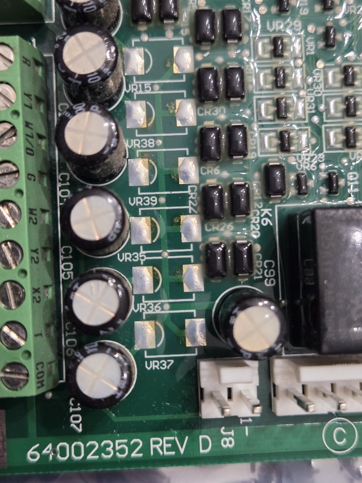 Trane 64002352 Rev D Control Board RTRM MOD03196. Single Stage Only!!