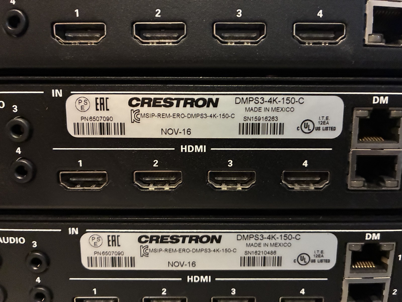 Crestron DMPS3-4K-150-C 4K Presentation System 1U rack mount