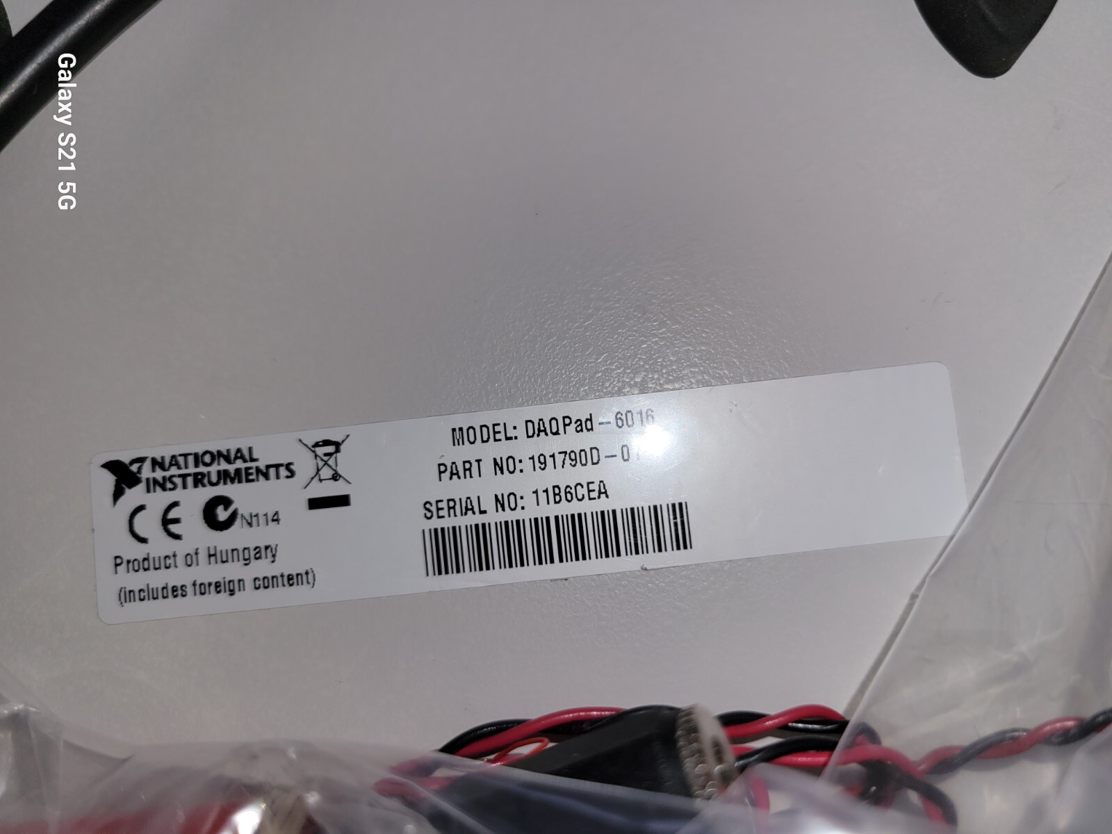 National Instruments NI DAQPad-6016+ ADAPTER-USB CABLE + 2 RED/ BLACK CABLES