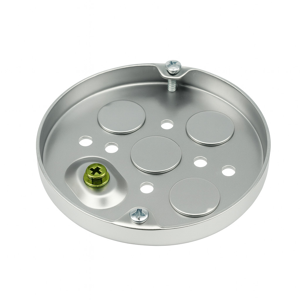 4″ Pancake Electrical Box 1/2″ Deep Galvanized Steel Ceiling Light Fixture ETL