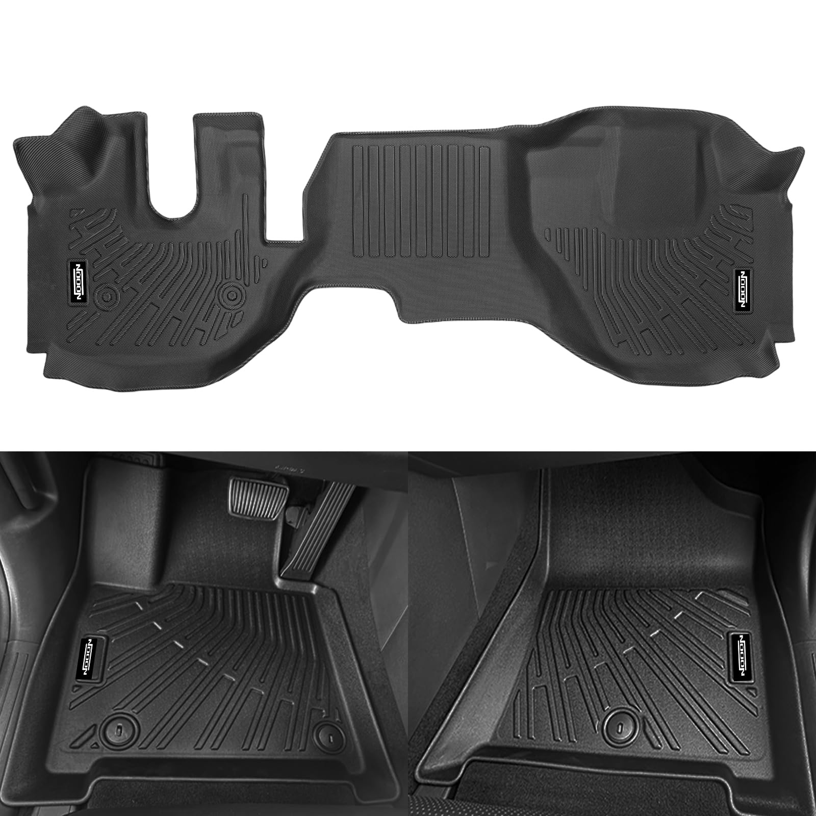 NQOQN Custom Fit Floor Mats for Isuzu NPR/NQR/NRR 2016-2024, All Weather TPE Flo