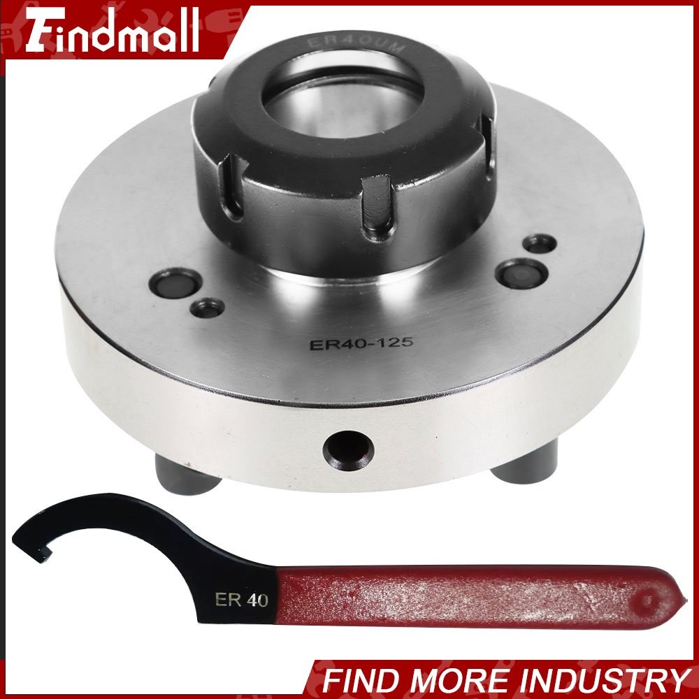 ER40 Collet Chuck 125mm Diameter Compact Lathe Tool Stud 5/8in For Milling Lathe