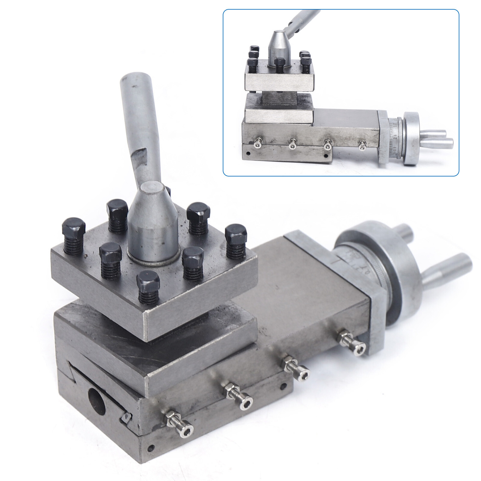7.09″ Swing Lathe Tool Slide Compound Lathe tool holder tool post 180MM Swing US
