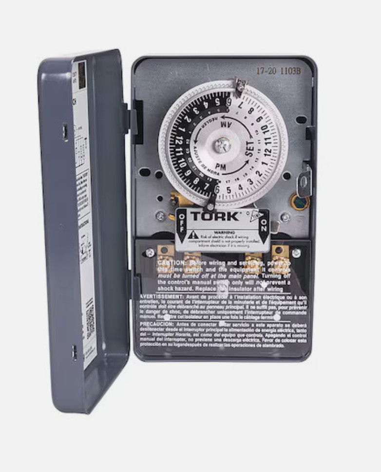 Tork 1103B Electromechanical Timer, 120V, Dpst-No Box