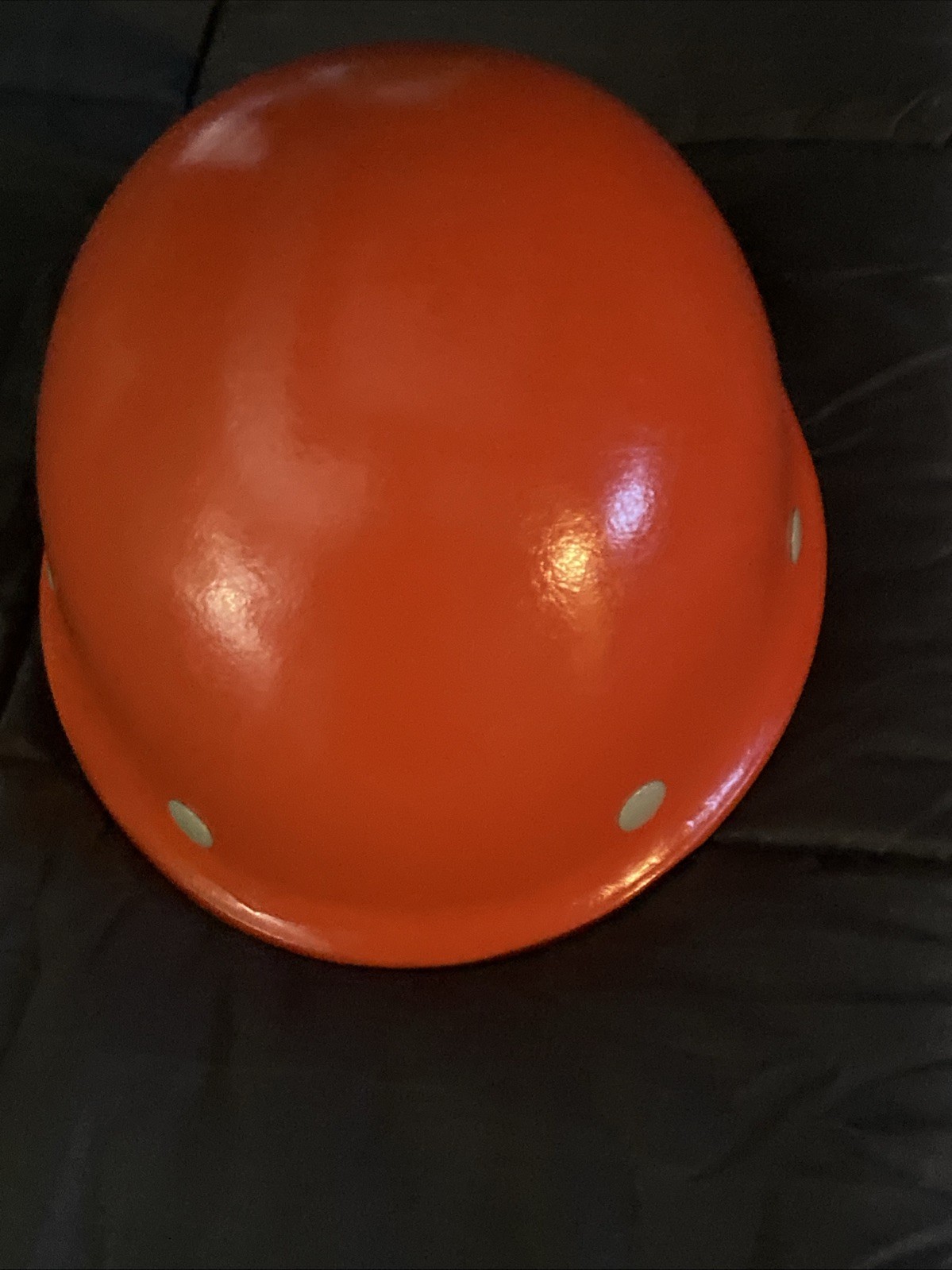Fibre Metal Fiberglass Hard Hat Helmet Orange Vintage Used