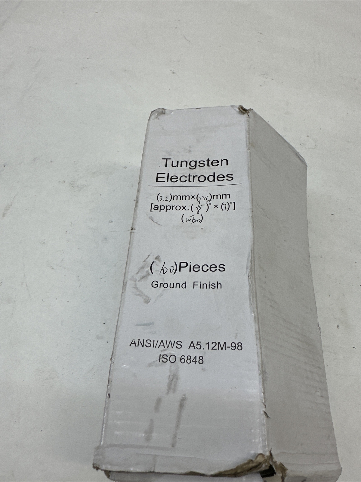 Tungsten Electrodes 1/16″ x 7″ WP Gound Annealed ANSI/AWS A5.12M-98 100PK
