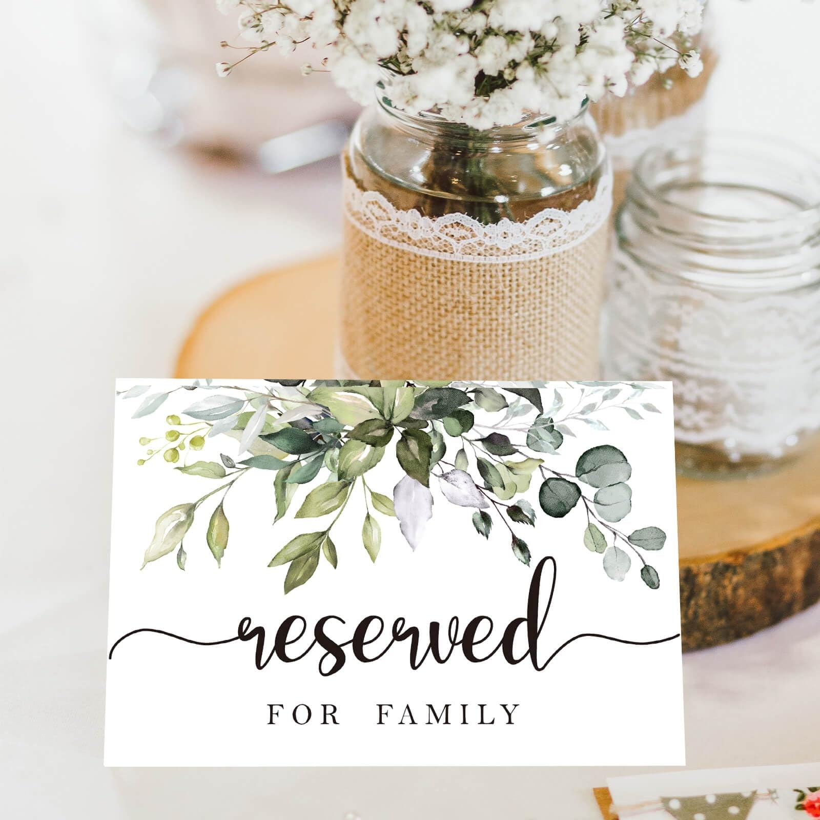 10 Rustic leaf Reserved Sign Reserved Table Sign Table Tent Wedding Sign Gue…