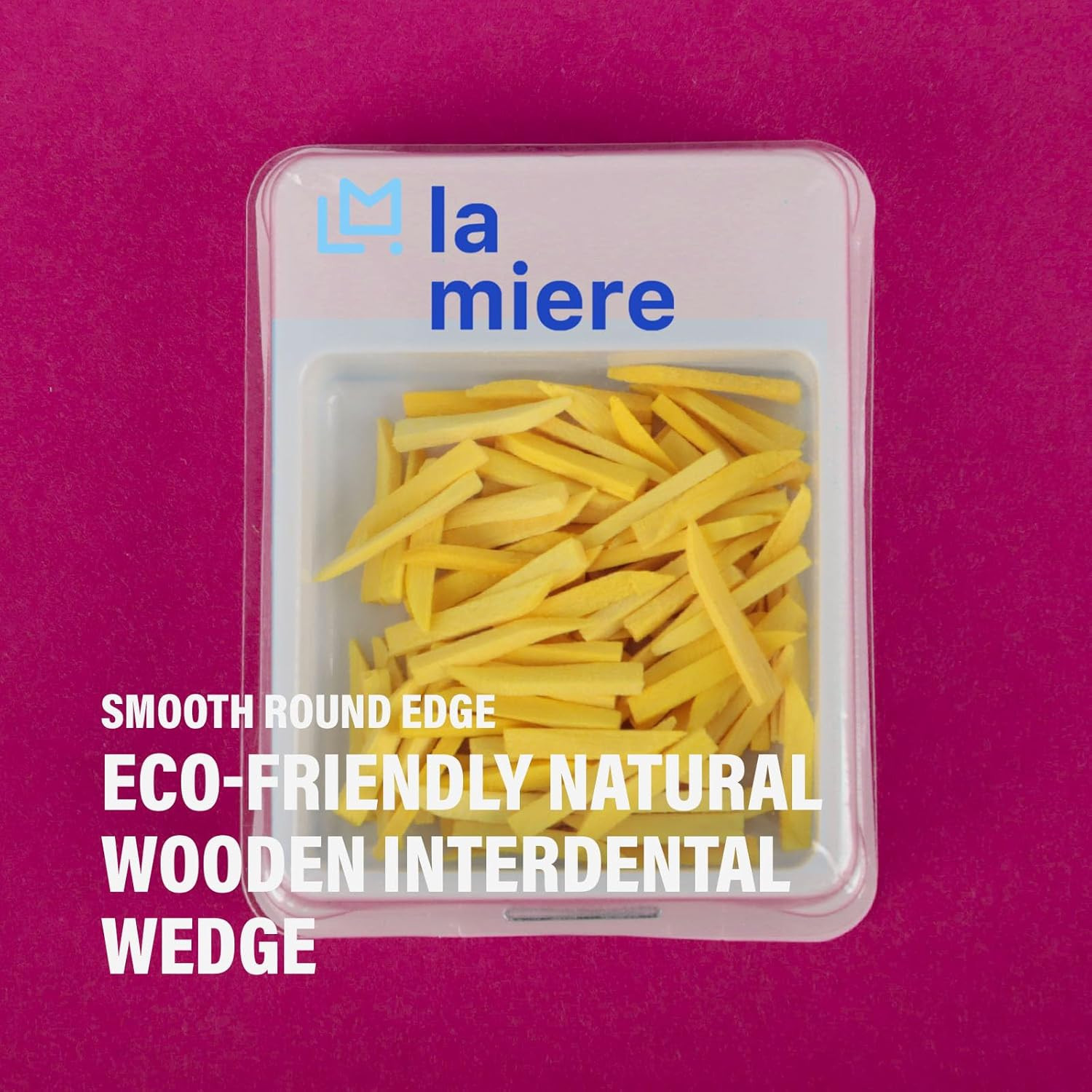 LA MIERE Natural Dental Wooden Wedges Edges Wood Interdental Wedge, Teeth Inter