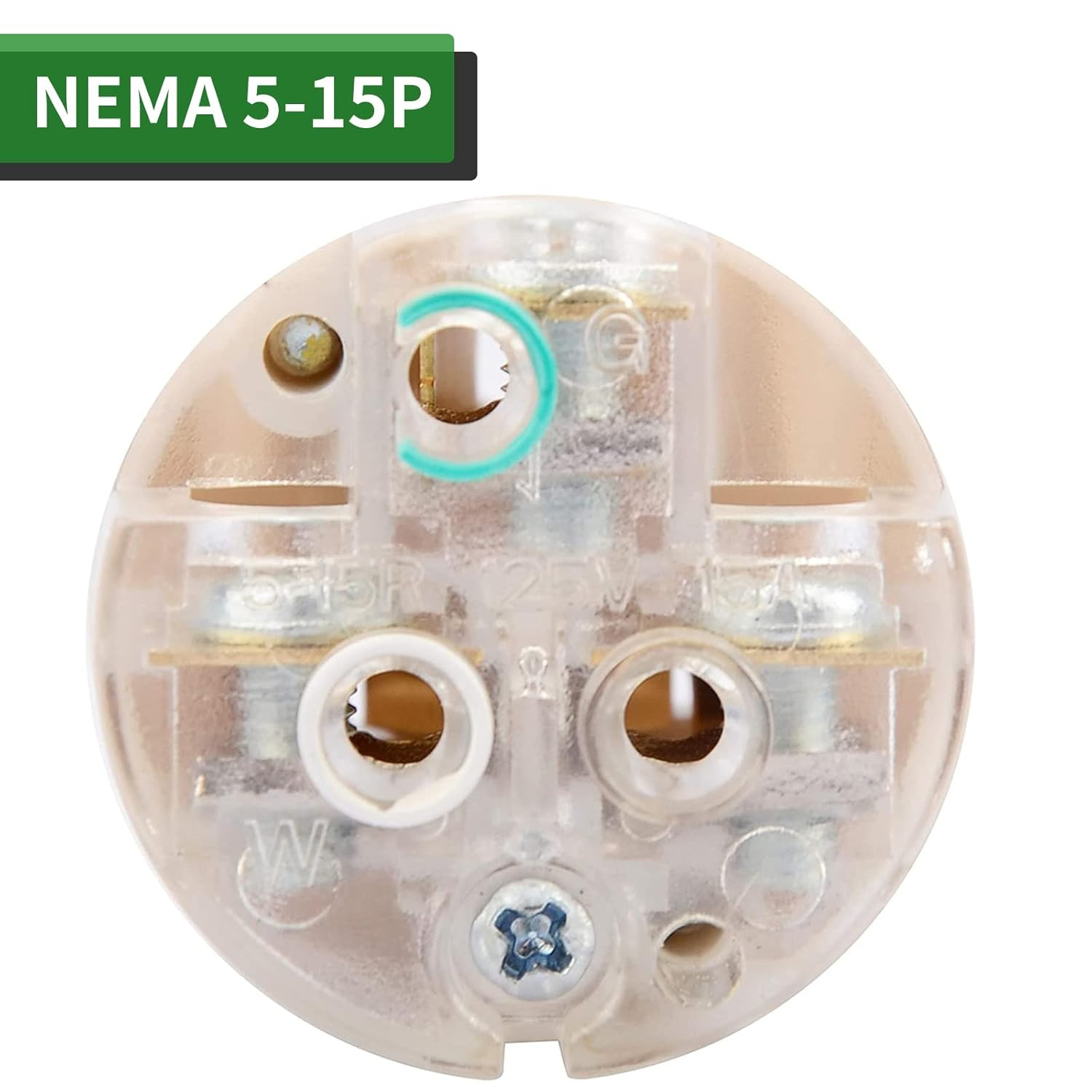 6 Pack Nema 5-15P Replacement Electrical Plugs 15A 125V For Extension Cords