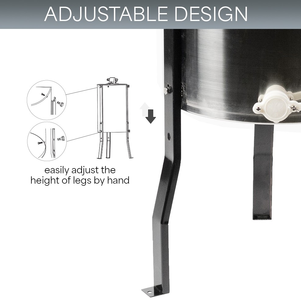 Scratch & Dent Four 4/8 Frame Stainless Steel Bee Honey Extractor BEE-V004B