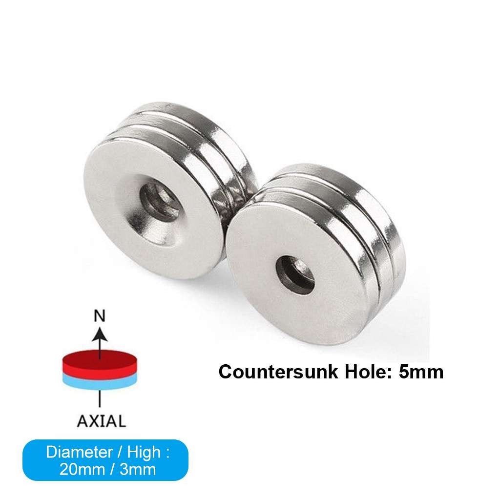 Countersunk Ring Round Disc Strong Magnets Rare Earth Neodymium Hole N35