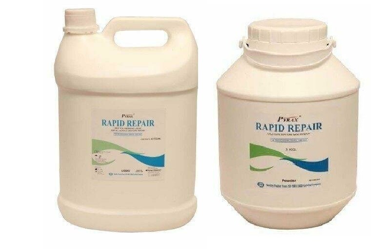 RAPID REPAIR Self Cure Denture Repair Material PYRAX – Various Shades and Packs