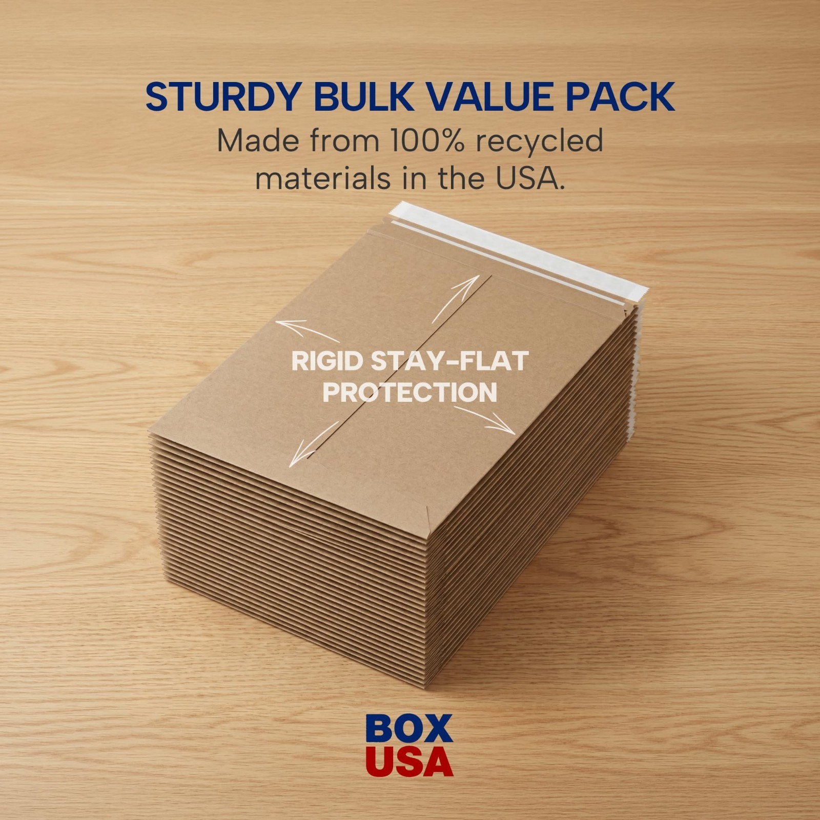 Rigid Mailers 12″ x 15″ (100-Pack) – Kraft Envelopes for Photos, Documents, Cert