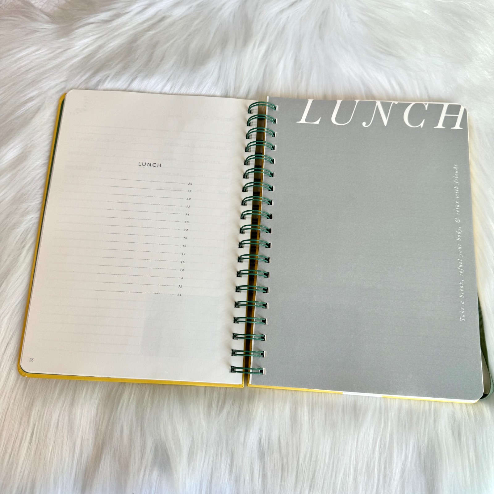 NEW Papier Yellow Recipe Journal Oranges Design Spiral Bound Notebook