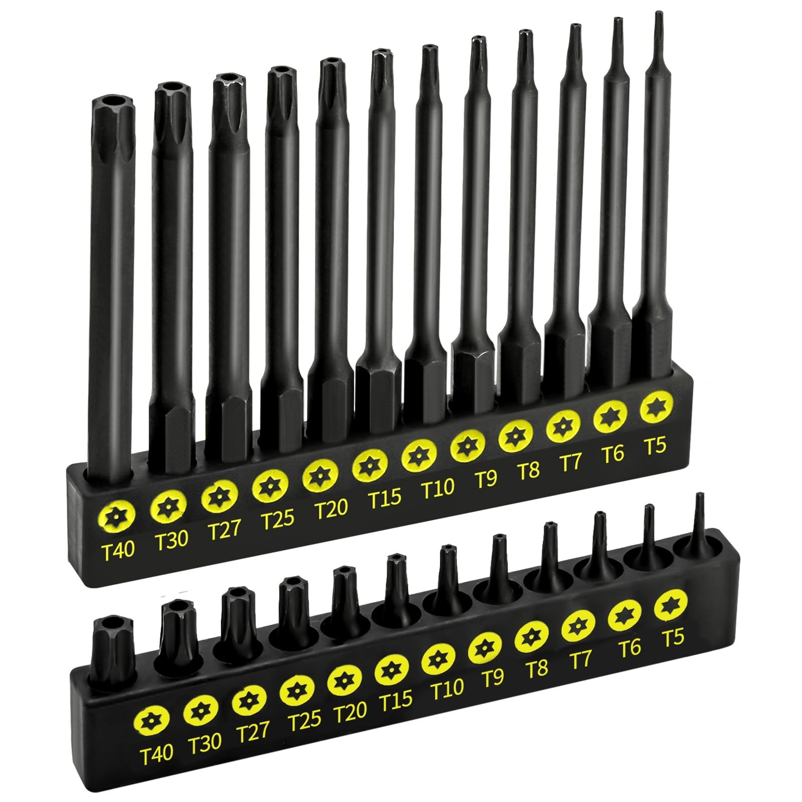 24 PCS Security Bit Set, S2 Steel Tamper Proof Star Bits Set, 1″ and 3″ Long …