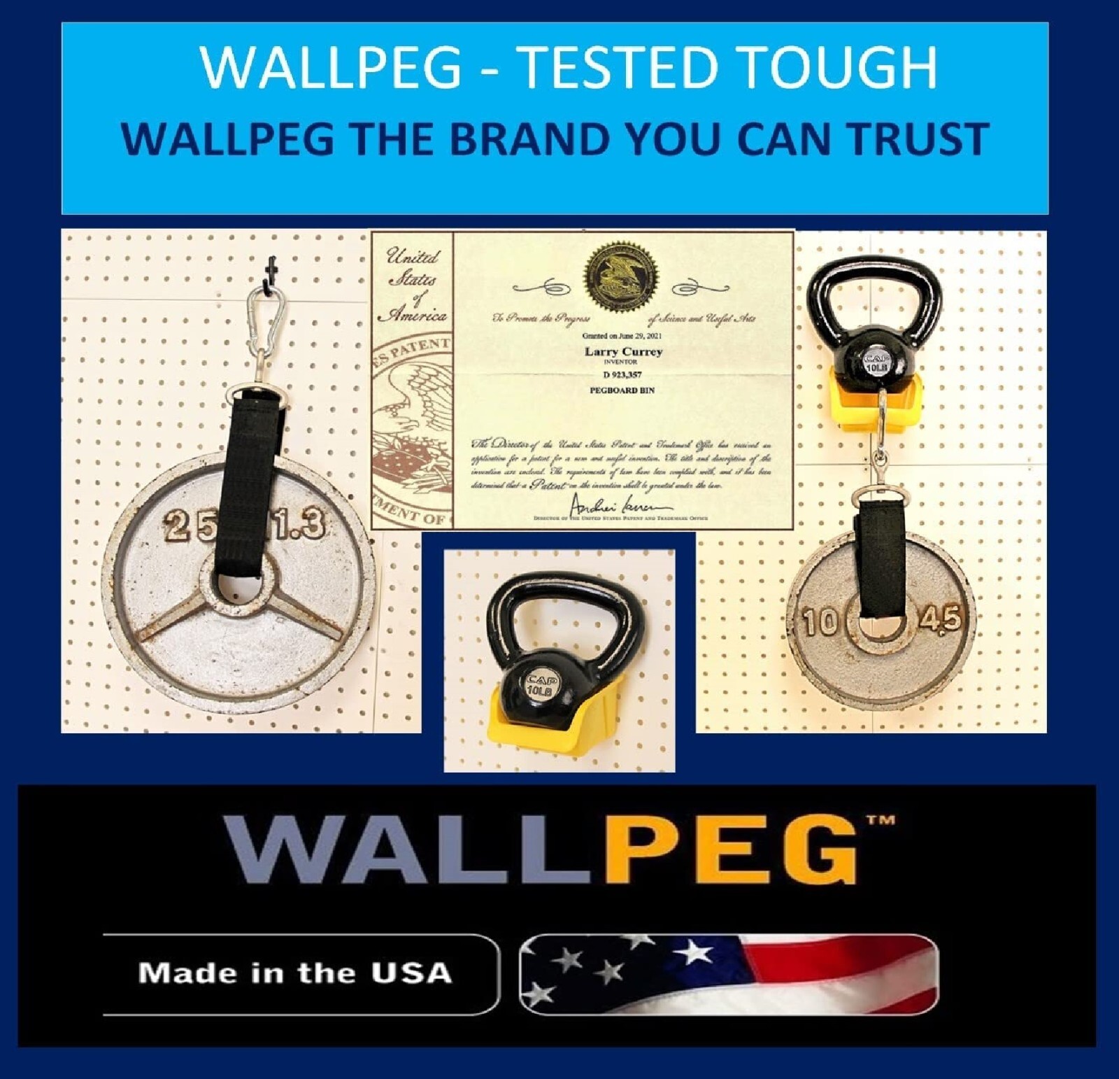 WallPeg Pegboard Bins Garage Organization Tool Organizer Garage Storage PB-6
