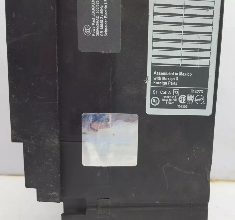 SQUARE D 3 POLE 175 AMPS JDA36175 CIRCUIT BREAEKR JDA