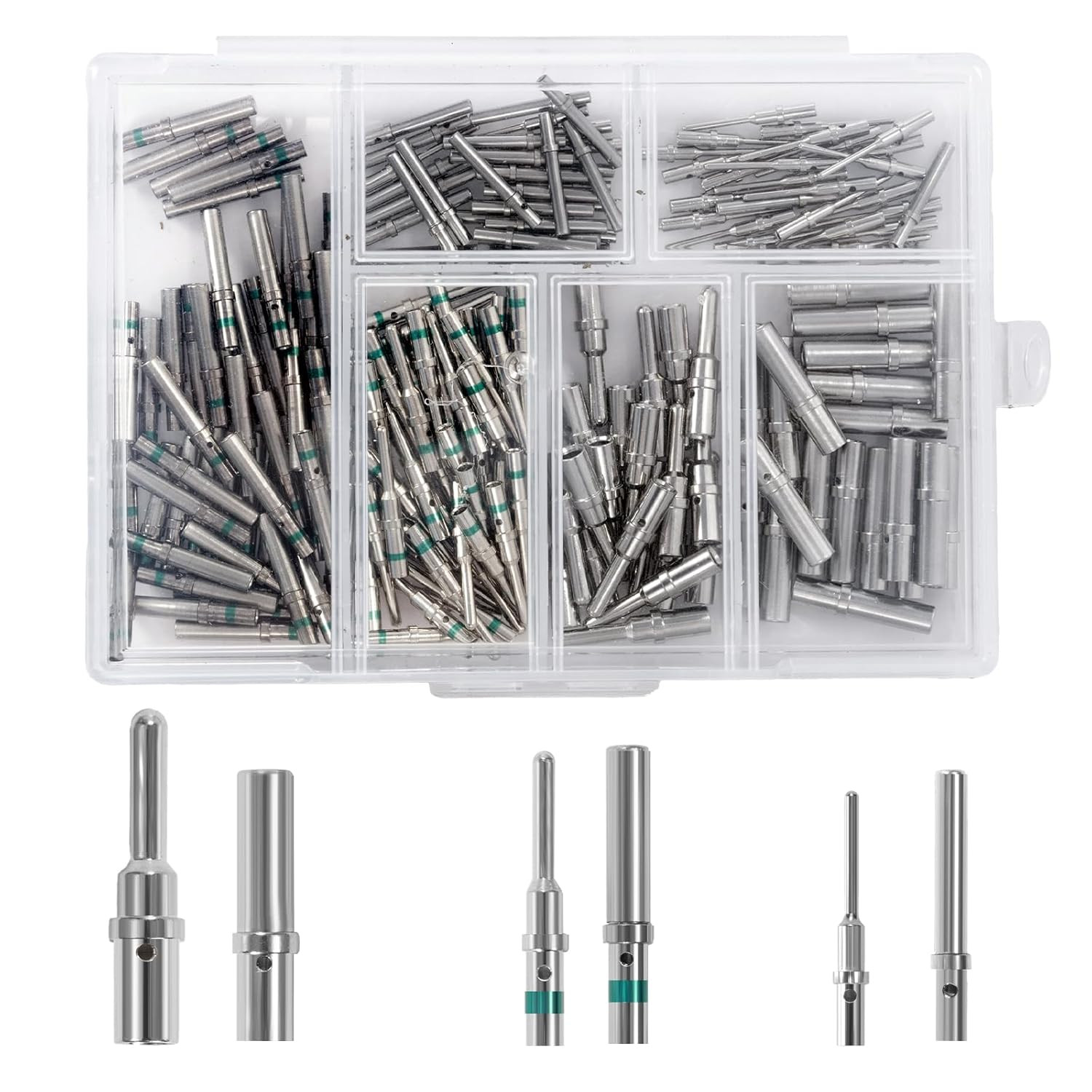 200PCS Solid Pin Connector Kit for Deutsch Connectors – Closed Barrel Contacts K