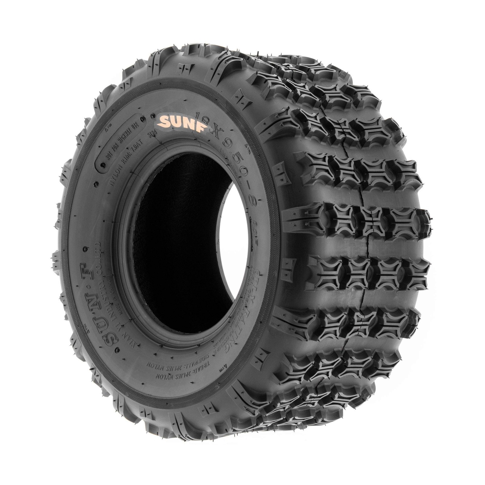 SunF A018 Lawn Tractor Tire 18×9.5-8, 6-PR |»H»-Knob Tread