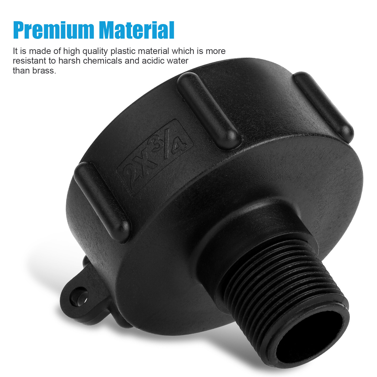 2x IBC Tote Water Tank Adapter 2″ for Garden Hose Drain Plug Connector Easy Use